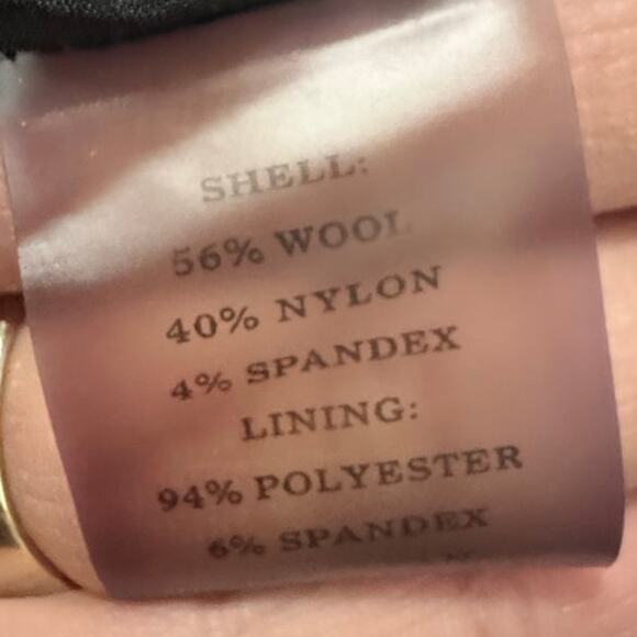 Ann Taylor Wool Blend Slim Ankle Pants Size 8 Gray Zip Hem Stretch Work Trousers - Picture 5 of 8